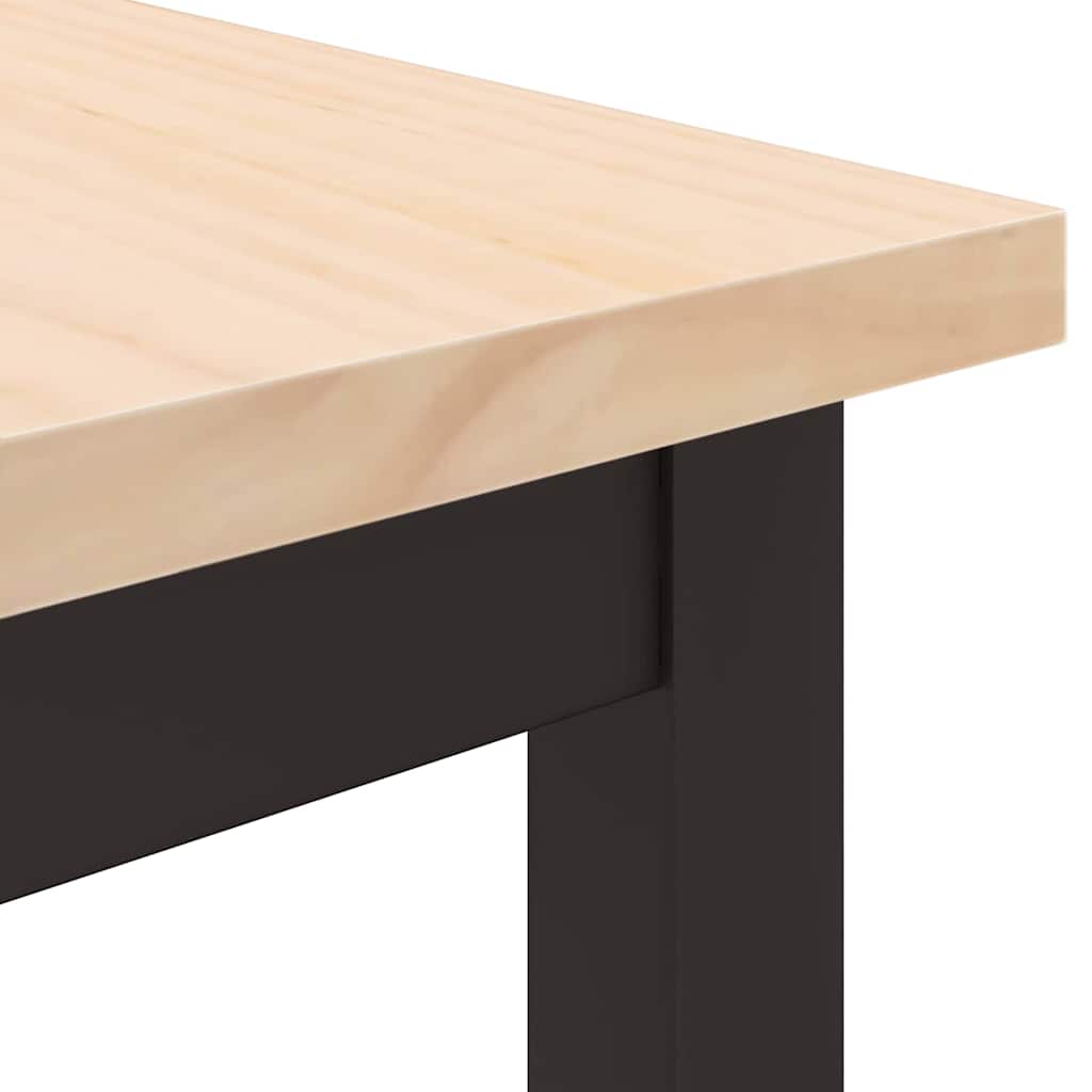 Tisch Natur 80 x 50 x 77 cm Ingenieure Holz und Stahl