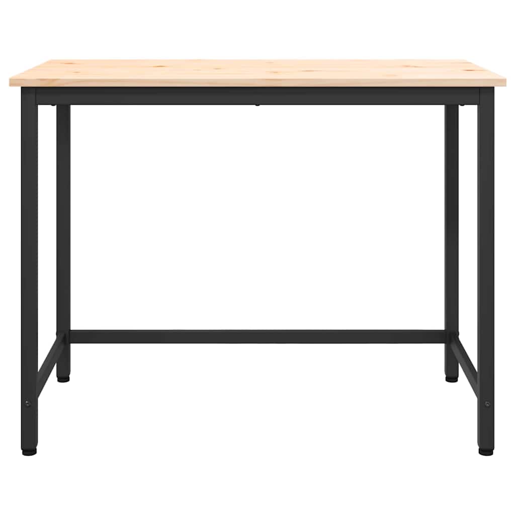 Tisch Natur 100 x 50 x 77 cm Ingenieure Holz und Stahl