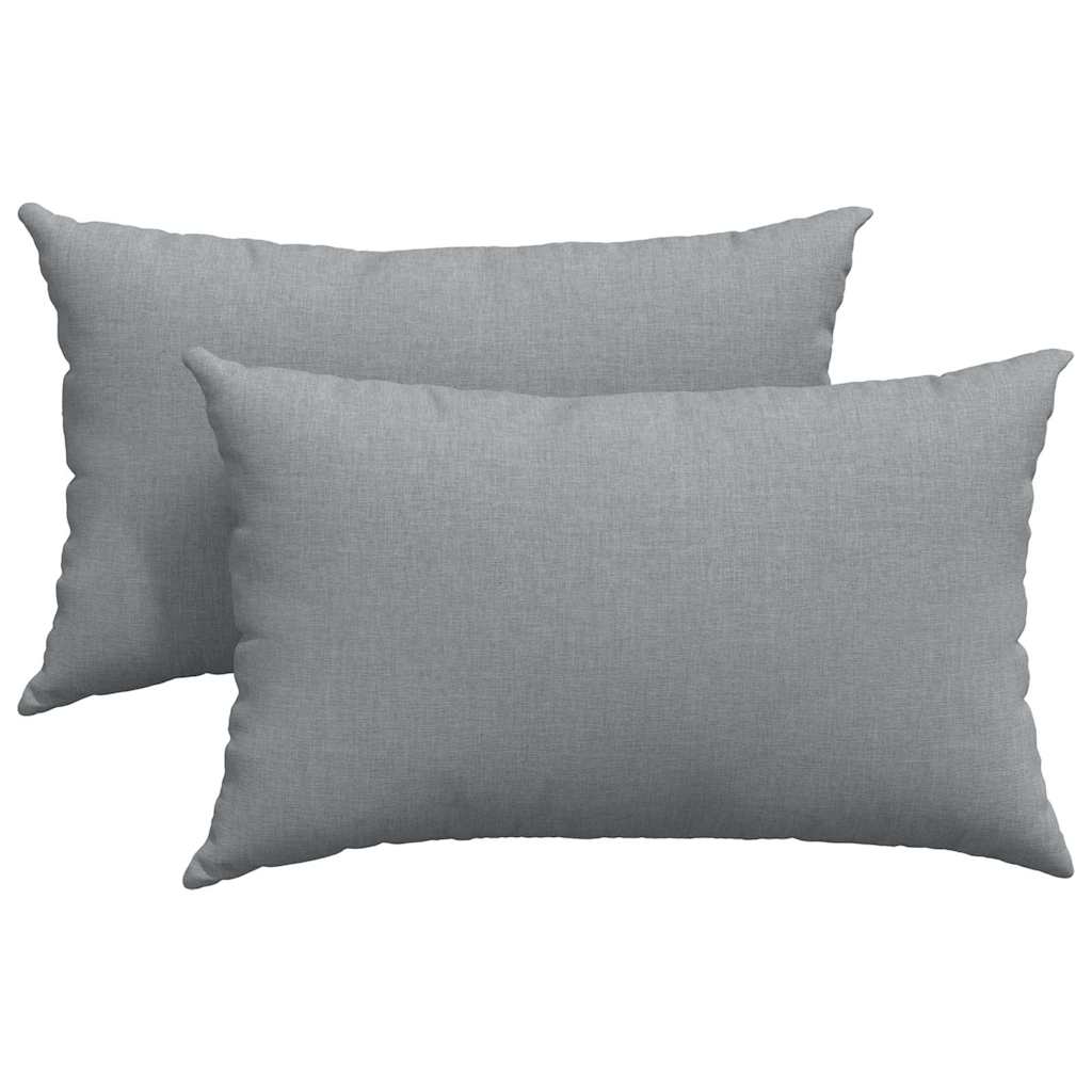Coussins de canapé 2 pièces gris clair 50 x 30 cm tissu