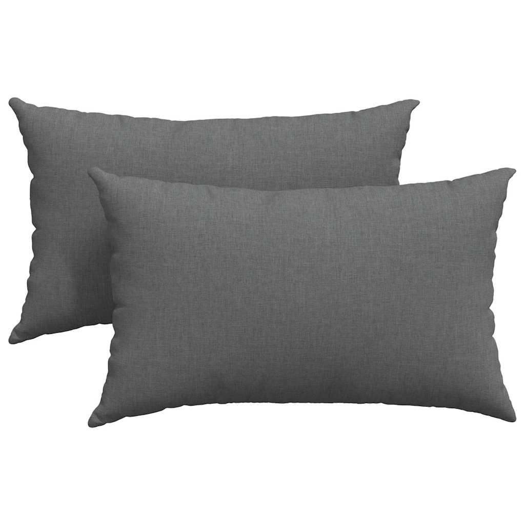Sofakissen 2 pcs Dunkelgrau 50 x 30 cm Stoff