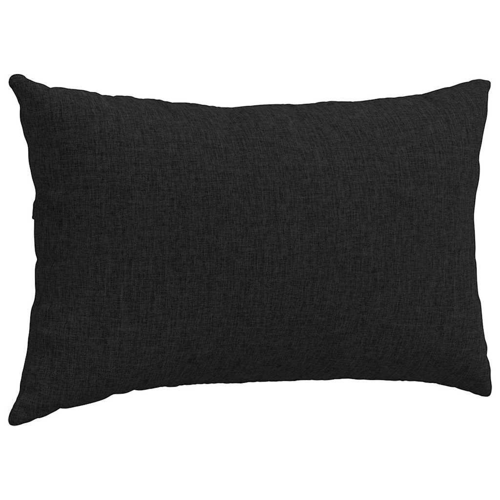 Coussins de canapé 2 pcs Noir 50 x 30 cm Tissu