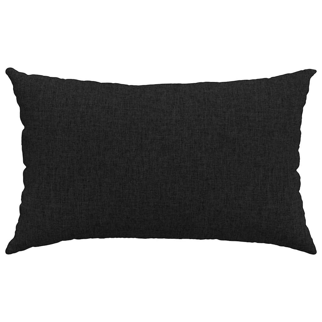 Coussins de canapé 2 pcs Noir 50 x 30 cm Tissu