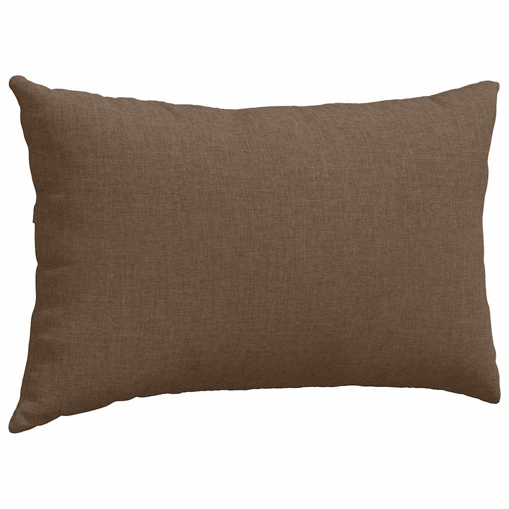 Cushion 2 pcs Brown 50 x 30 cm Fabric