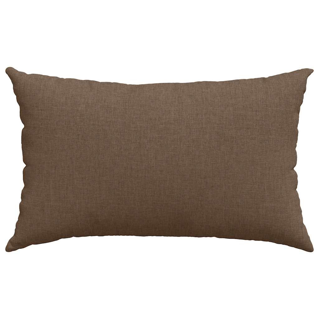 Cushion 2 pcs Brown 50 x 30 cm Fabric