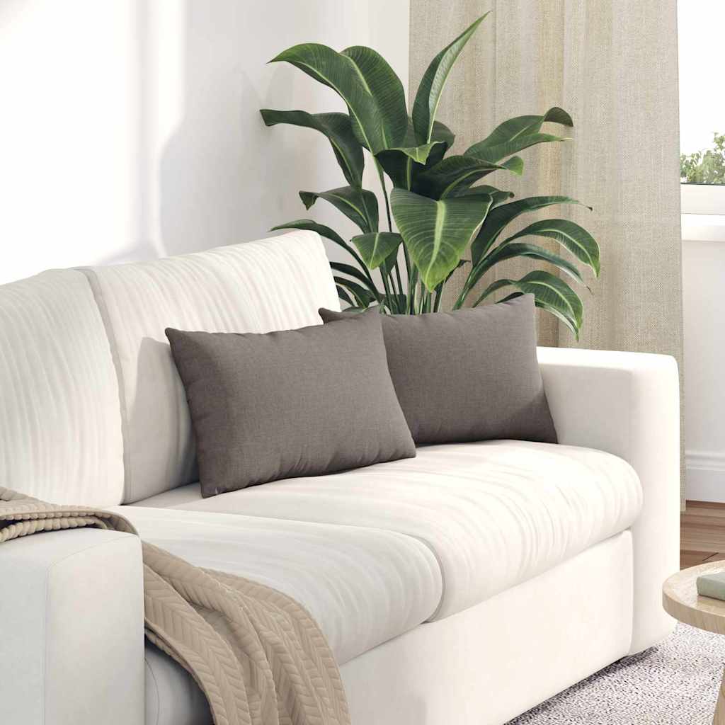 Coussins de canapé 2 pcs Taupe 50 x 30 cm Tissu