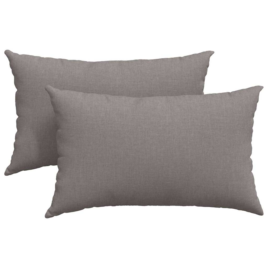 Coussins de canapé 2 pcs Taupe 50 x 30 cm Tissu