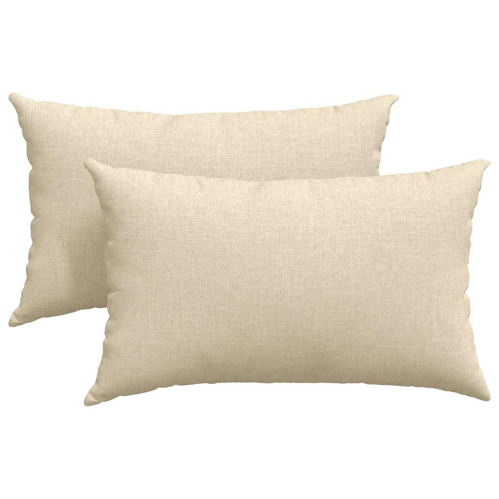 Couch cushions 2 pcs Cream 50 x 30 cm Fabric