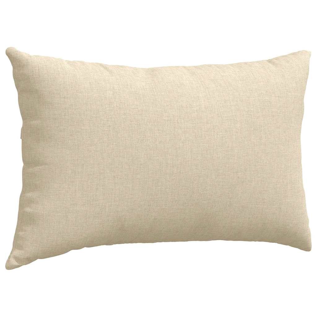 Couch cushions 2 pcs Cream 50 x 30 cm Fabric