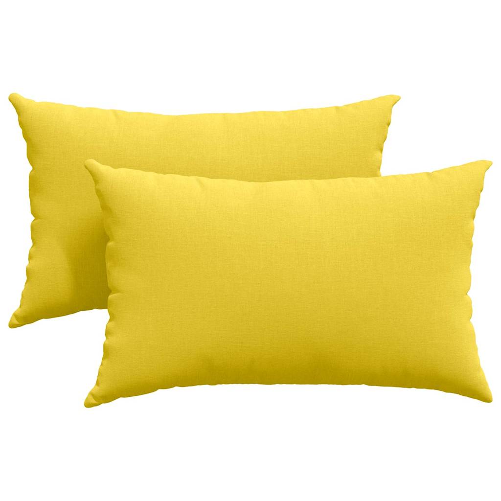 Sofa Cushions 2 pcs Light Yellow 50 x 30 cm Fabric
