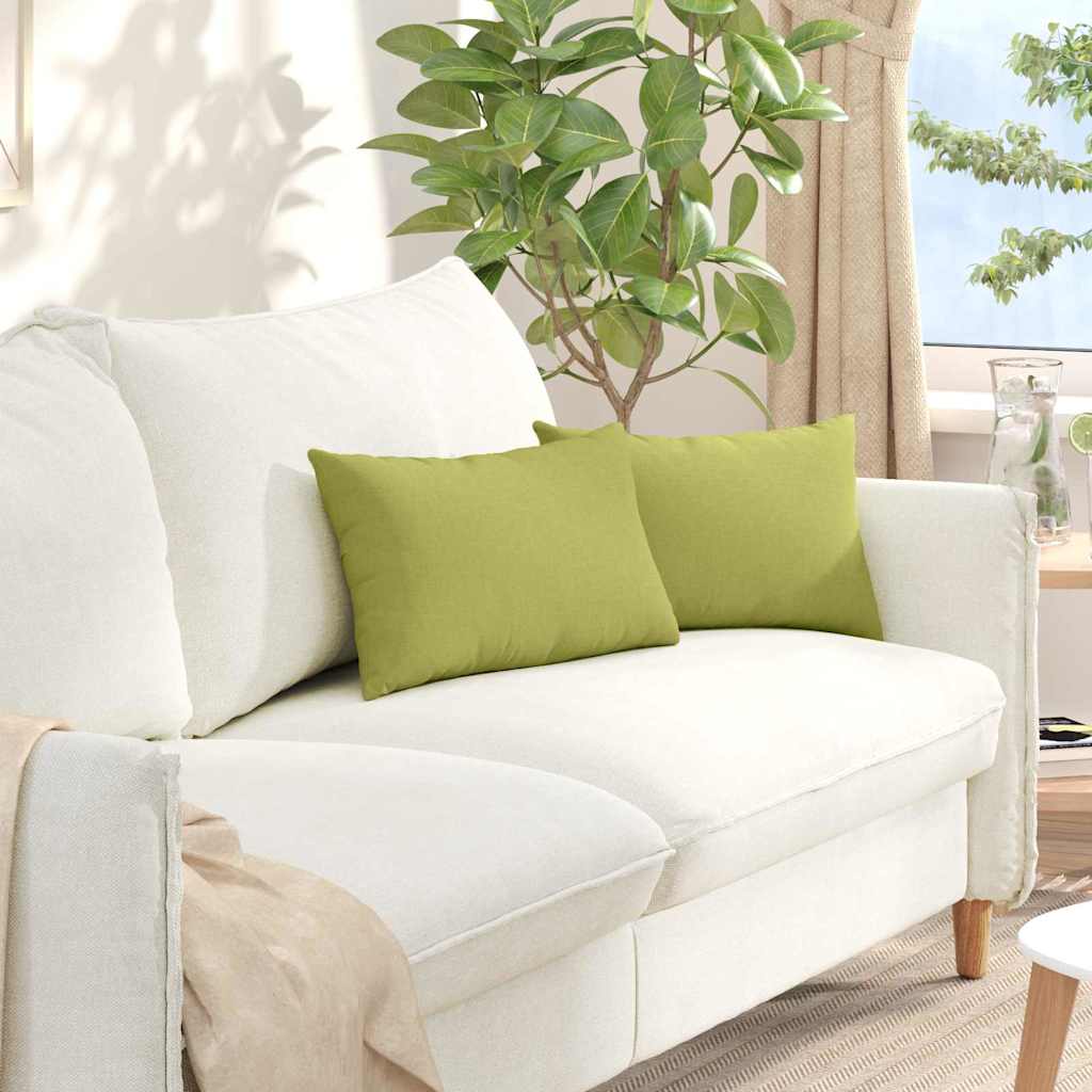 Cushions 2 pcs Light Green 50 x 30 cm Fabric