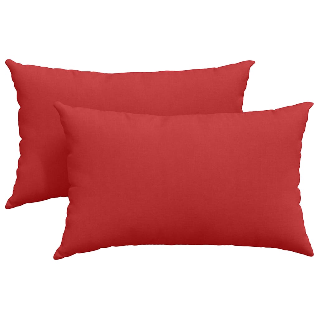 Sofa Cushions 2 pcs Red 50 x 30 cm Fabric