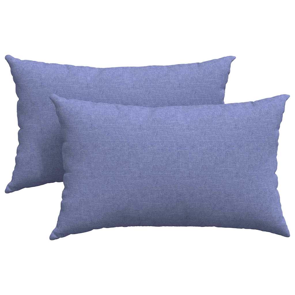 Coussins de canapé 2 pcs Jean bleu 50 x 30 cm Tissu