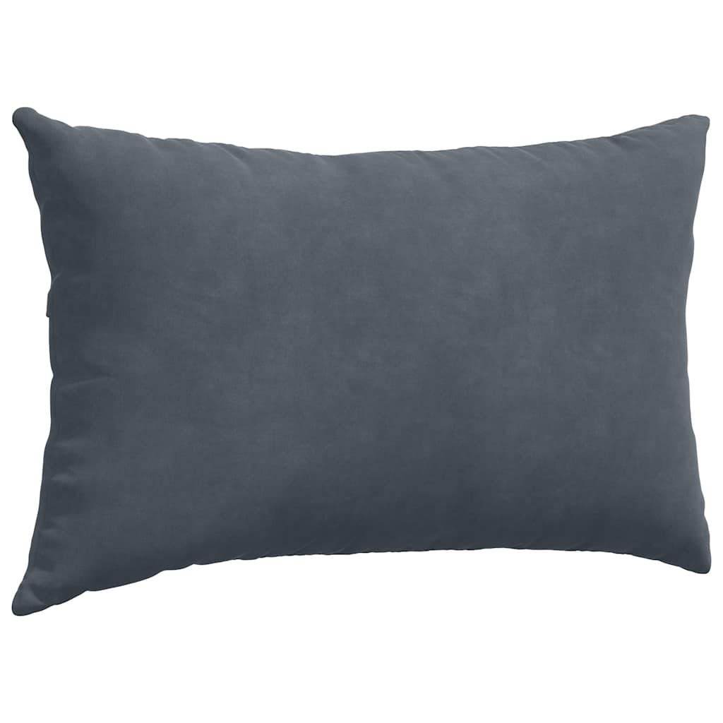 Coussins de canapé 2 pièces Gris foncé 50 x 30 cm Tissu côtelé