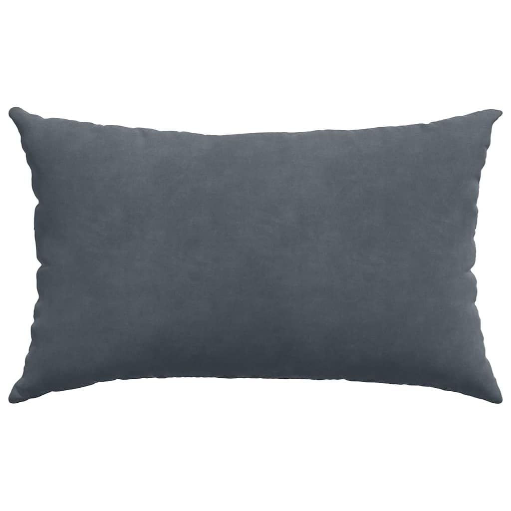 Coussins de canapé 2 pièces Gris foncé 50 x 30 cm Tissu côtelé