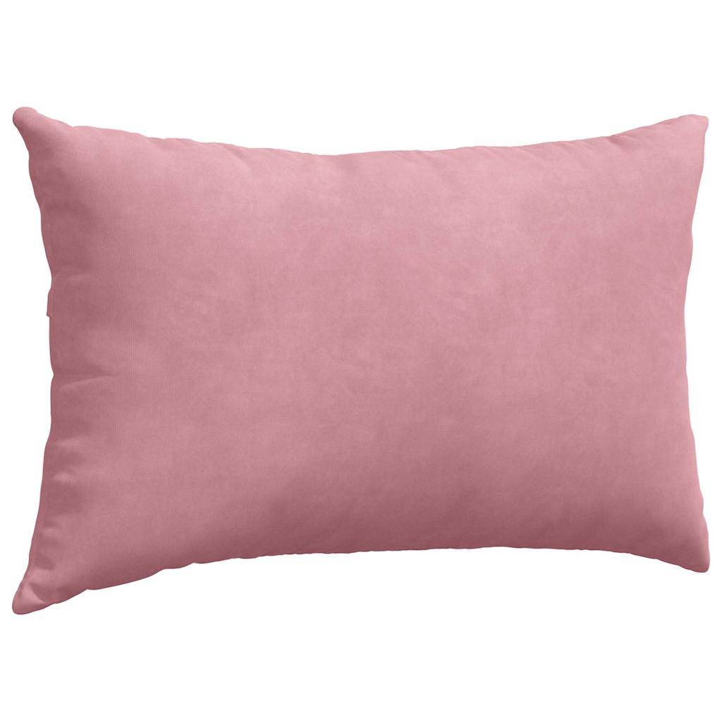 Coussins de canapé 2 pièces Rose 50 x 30 cm Tissu côtelé