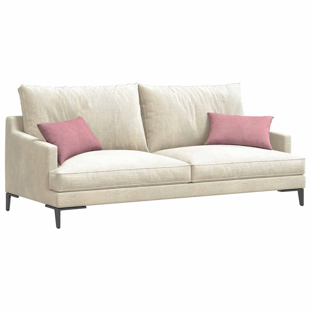 Coussins de canapé 2 pièces Rose 50 x 30 cm Tissu côtelé