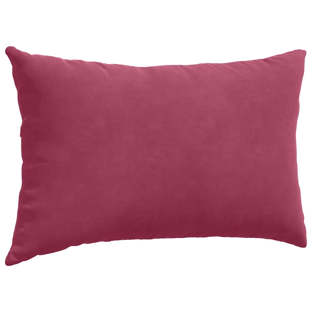 Coussins de canapé 2 pièces bordeaux 50 x 30 cm velours côtelé