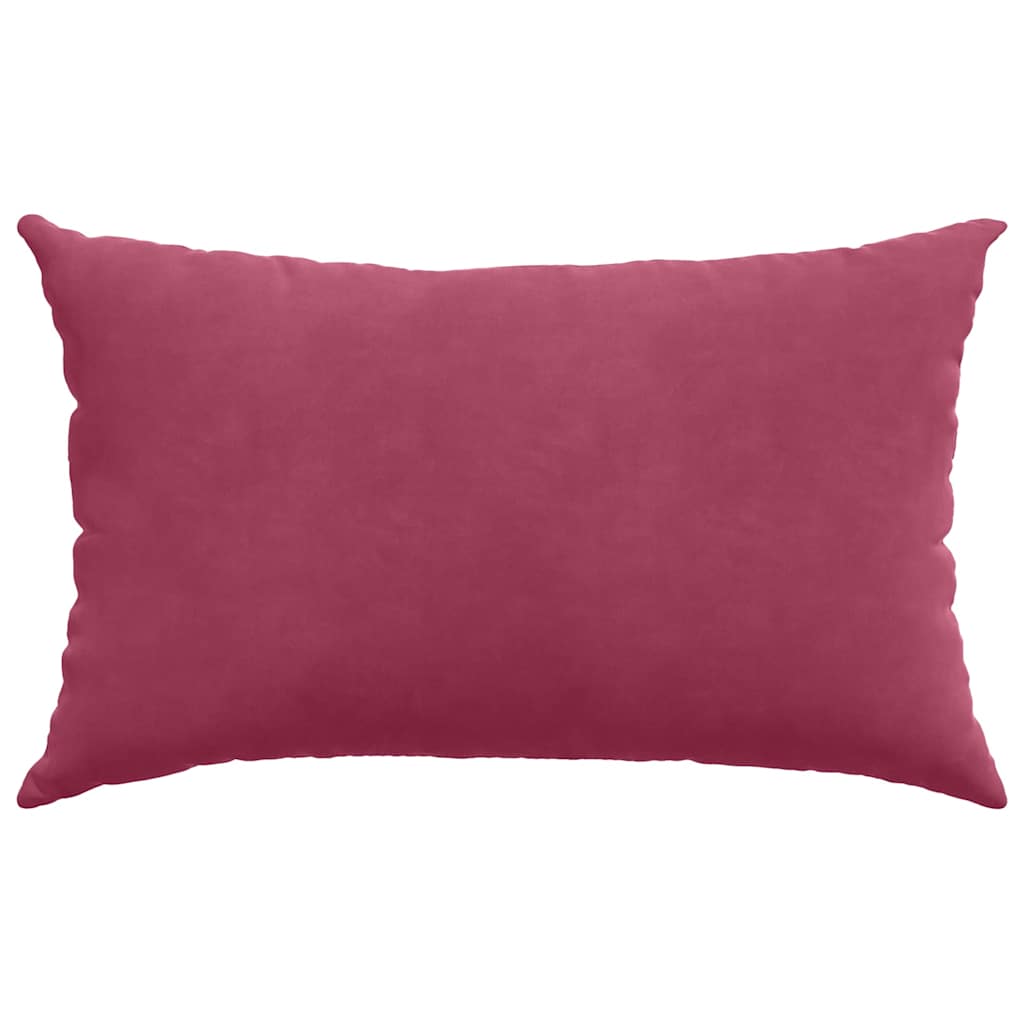 Coussins de canapé 2 pièces bordeaux 50 x 30 cm velours côtelé