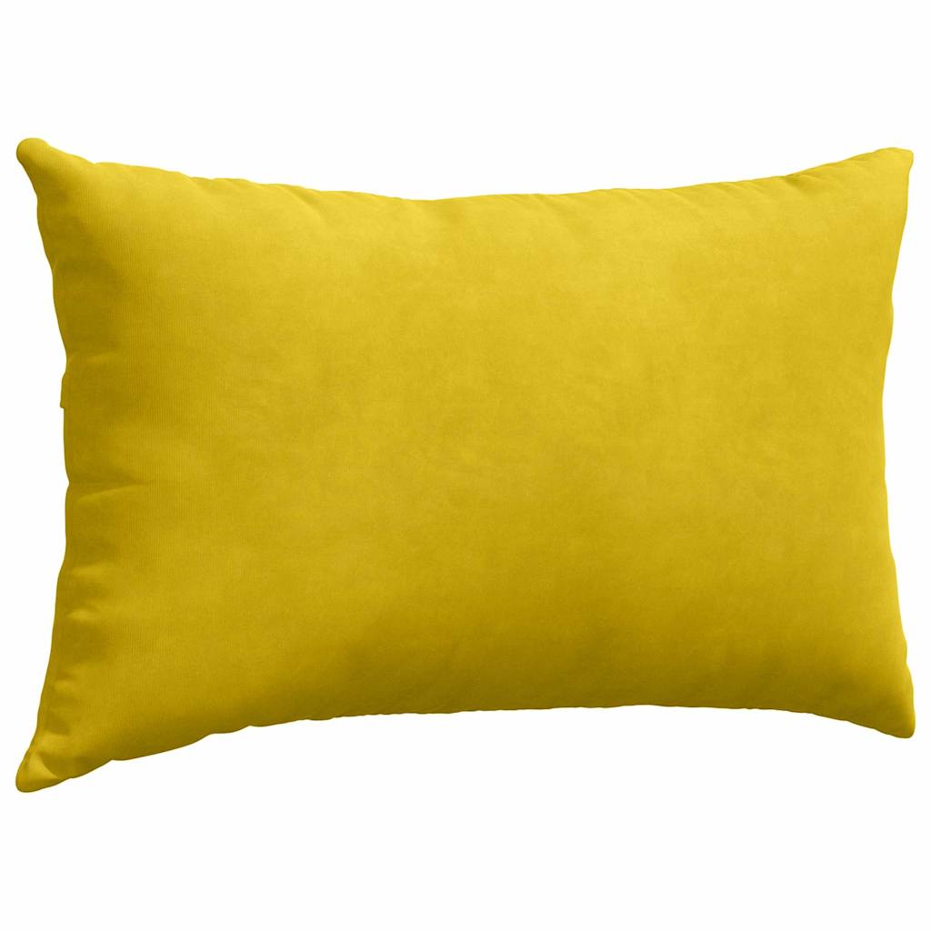 Coussins de canapé 2 pièces jaunes 50 x 30 cm en velours côtelé