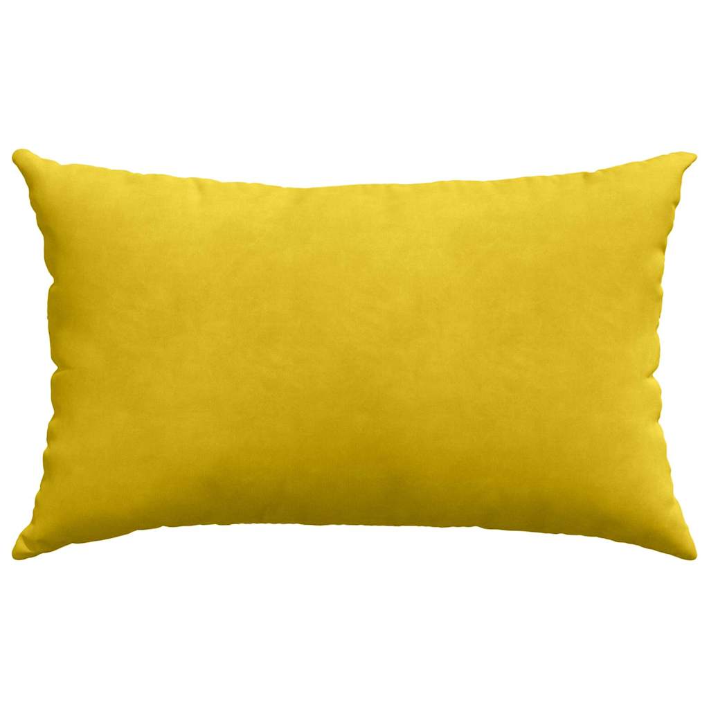 Coussins de canapé 2 pièces jaunes 50 x 30 cm en velours côtelé