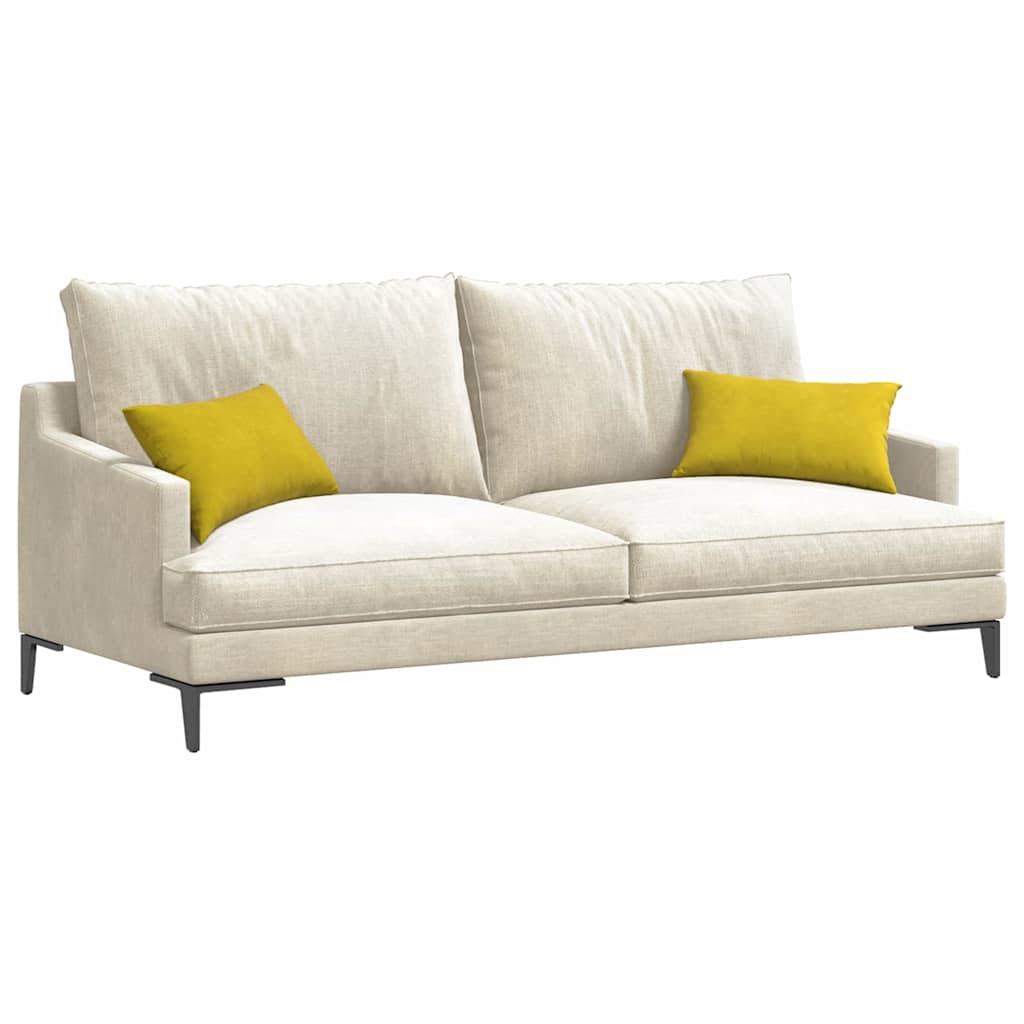 Coussins de canapé 2 pièces jaunes 50 x 30 cm en velours côtelé