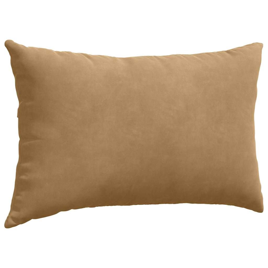 Coussins de canapé 2 pièces marron 50 x 30 cm velours côtelé