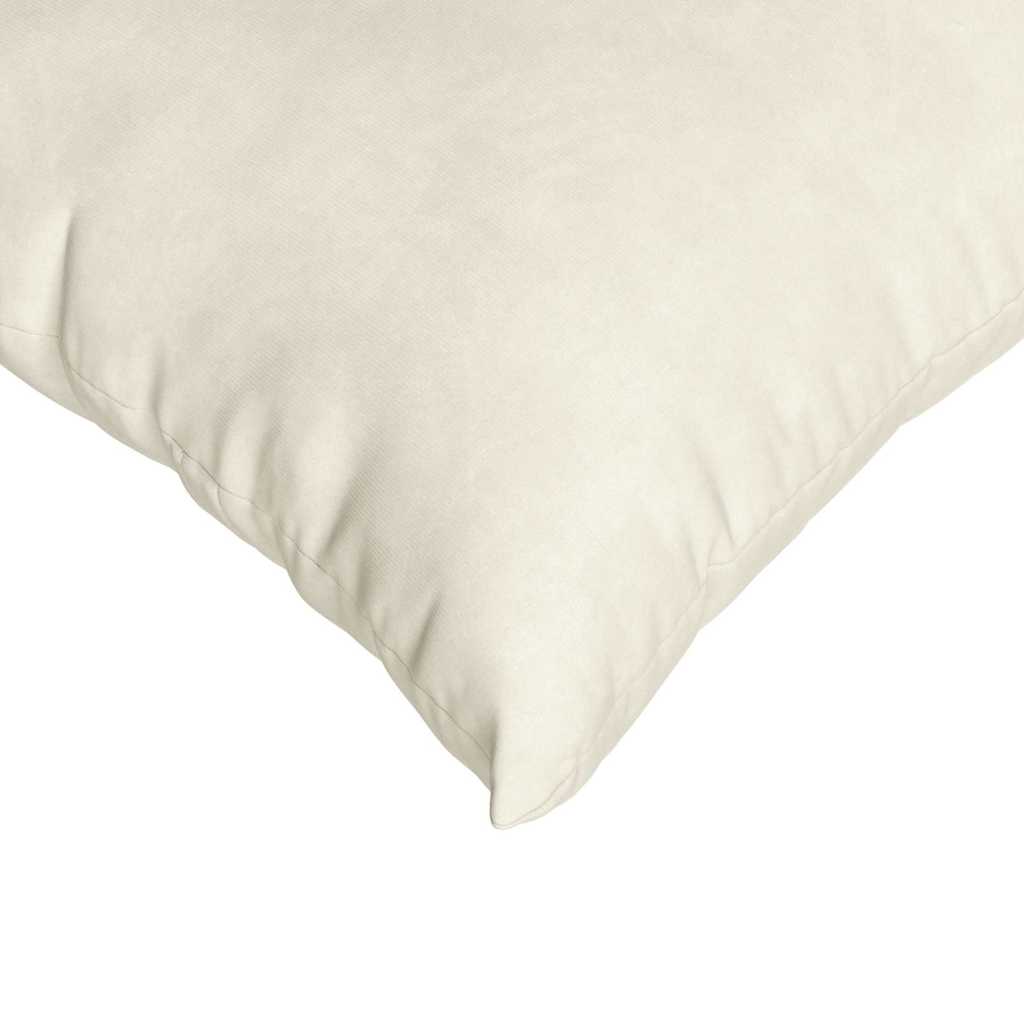 Coussins de canapé 2 pièces crème 50 x 30 cm en velours côtelé