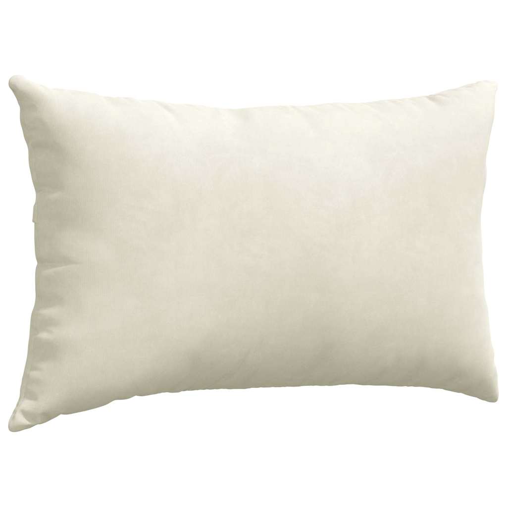 Coussins de canapé 2 pièces crème 50 x 30 cm en velours côtelé