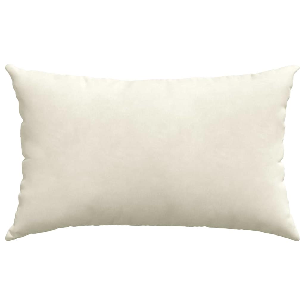 Coussins de canapé 2 pièces crème 50 x 30 cm en velours côtelé