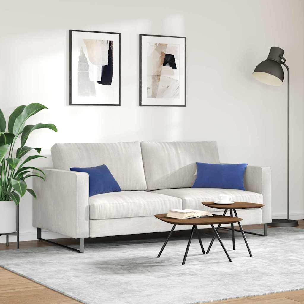 Coussins de canapé 2 pièces bleu police 50 x 30 cm velours côtelé
