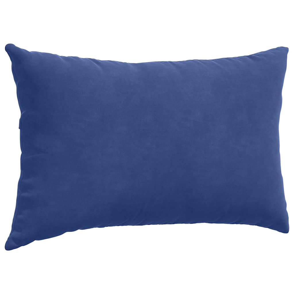Coussins de canapé 2 pièces bleu police 50 x 30 cm velours côtelé