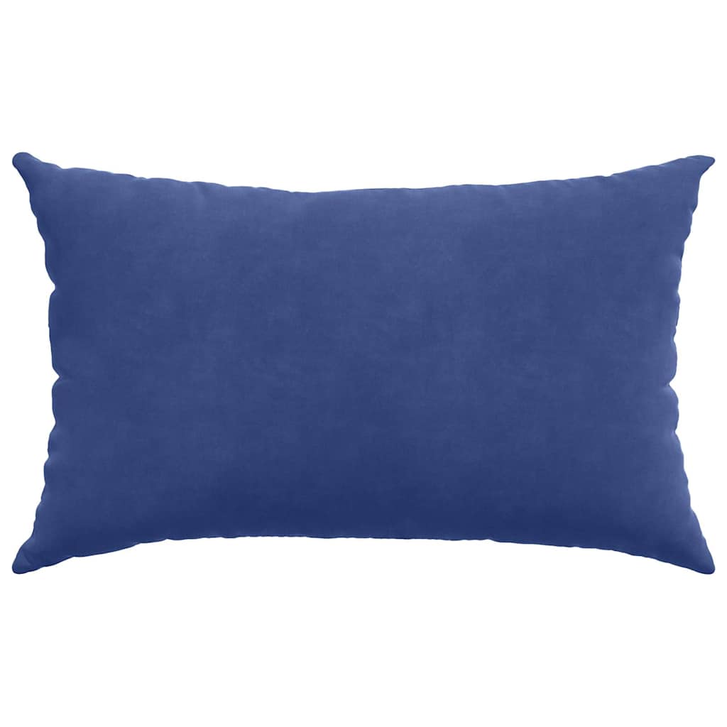Coussins de canapé 2 pièces bleu police 50 x 30 cm velours côtelé