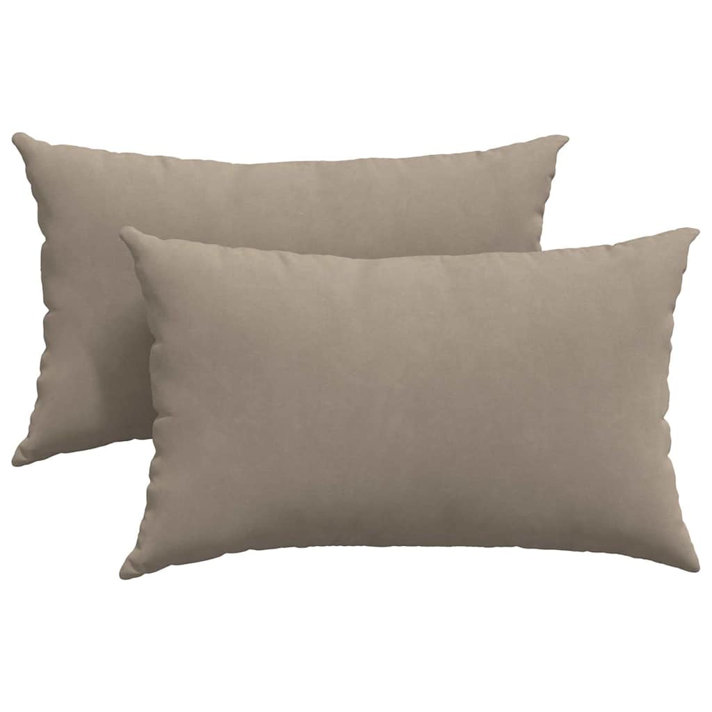 Sofa cushions 2 pieces Taupe 50 x 30 cm Fabric
