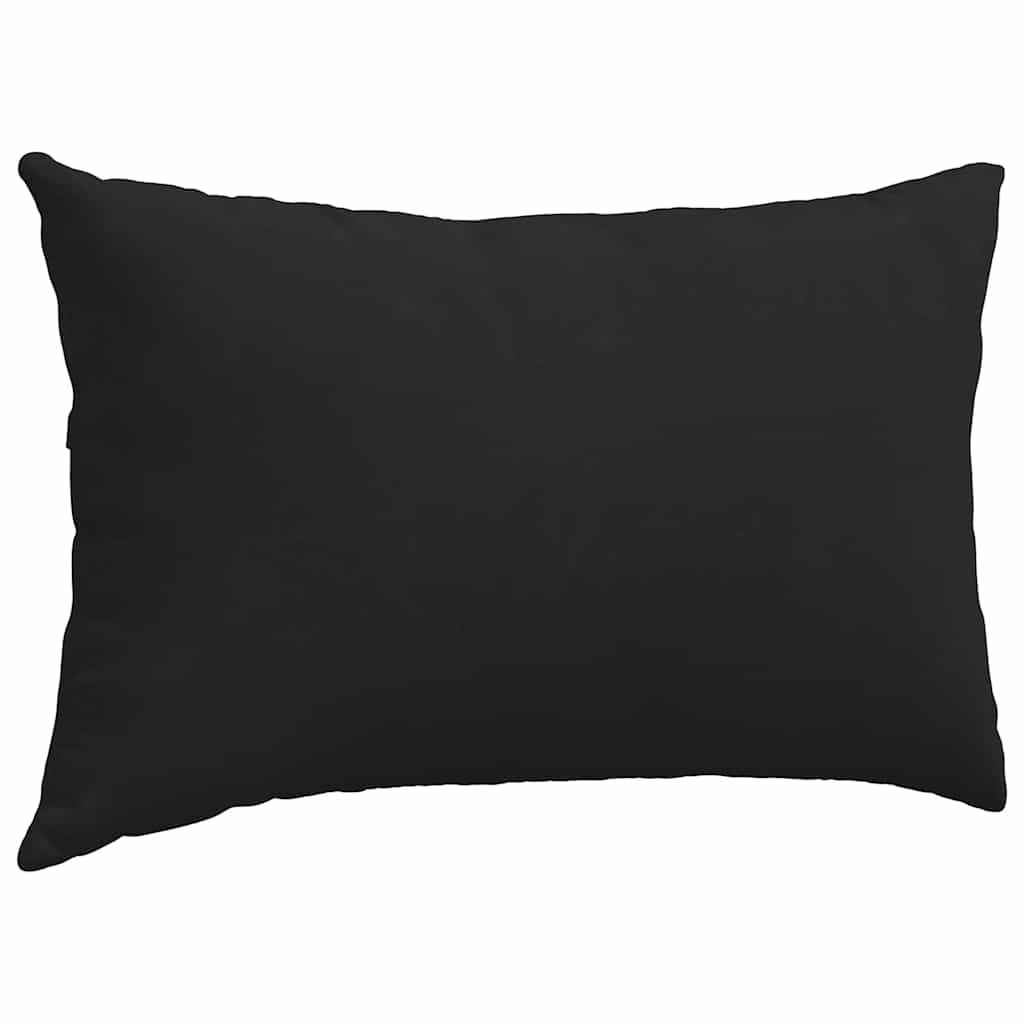 Coussins de canapé 2 pièces noirs 50 x 30 cm en tissu