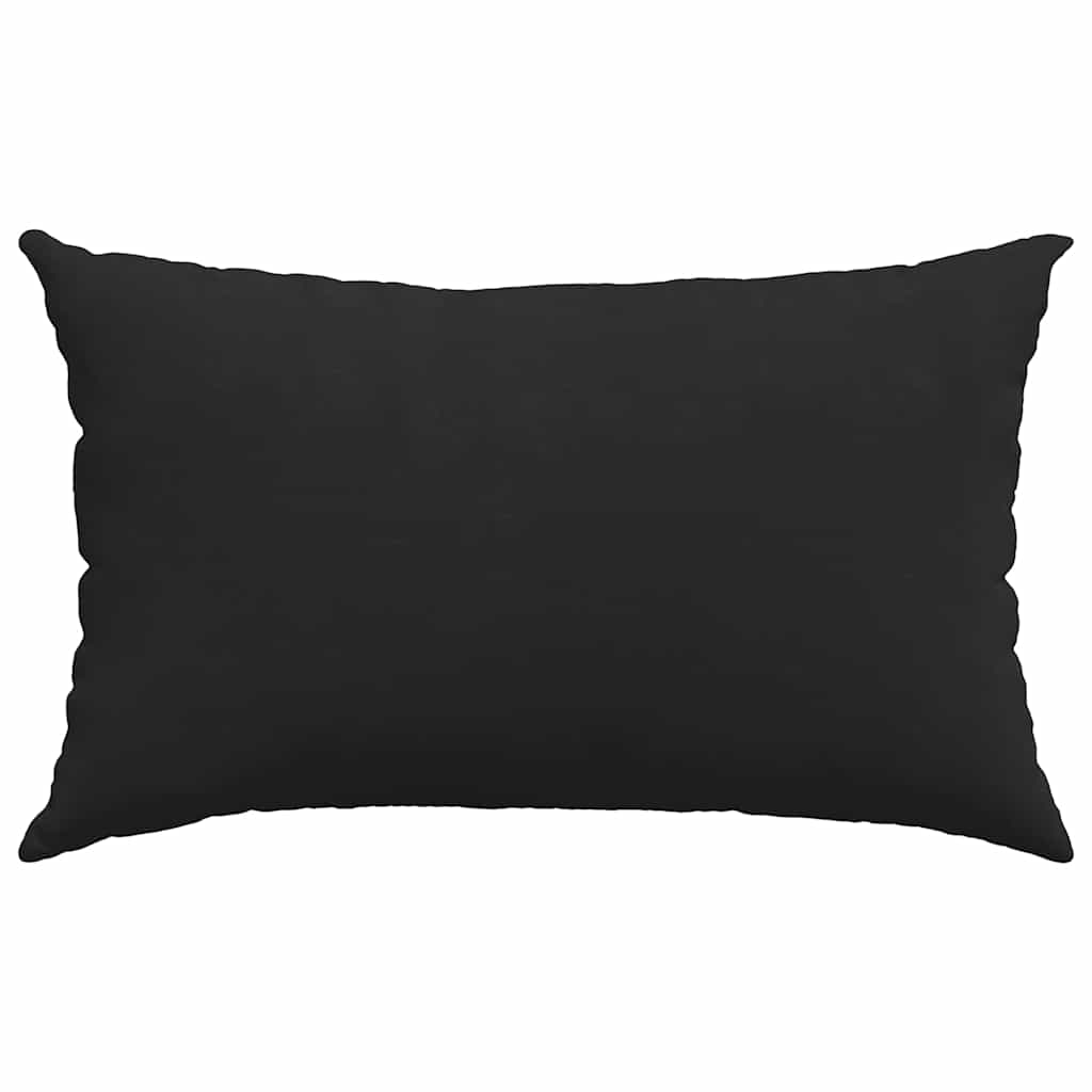 Coussins de canapé 2 pièces noirs 50 x 30 cm en tissu