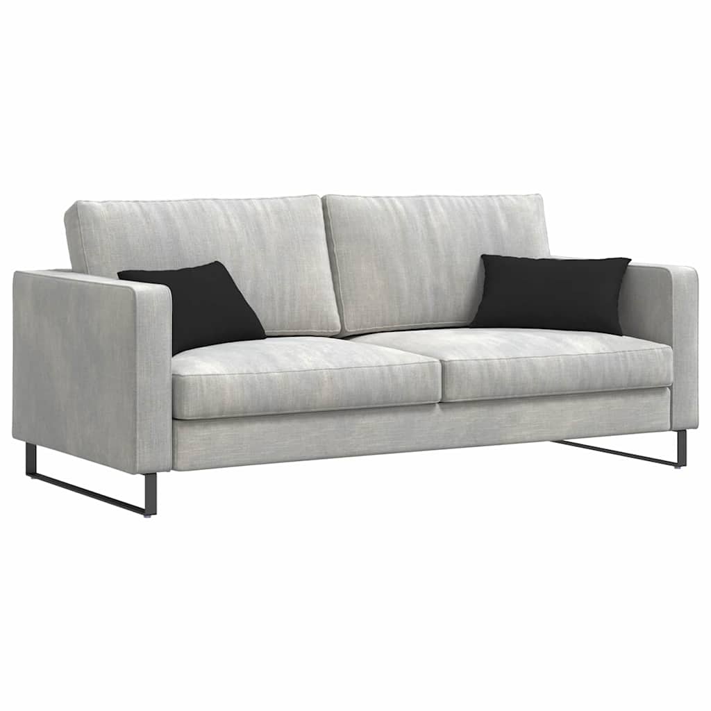 Coussins de canapé 2 pièces noirs 50 x 30 cm en tissu