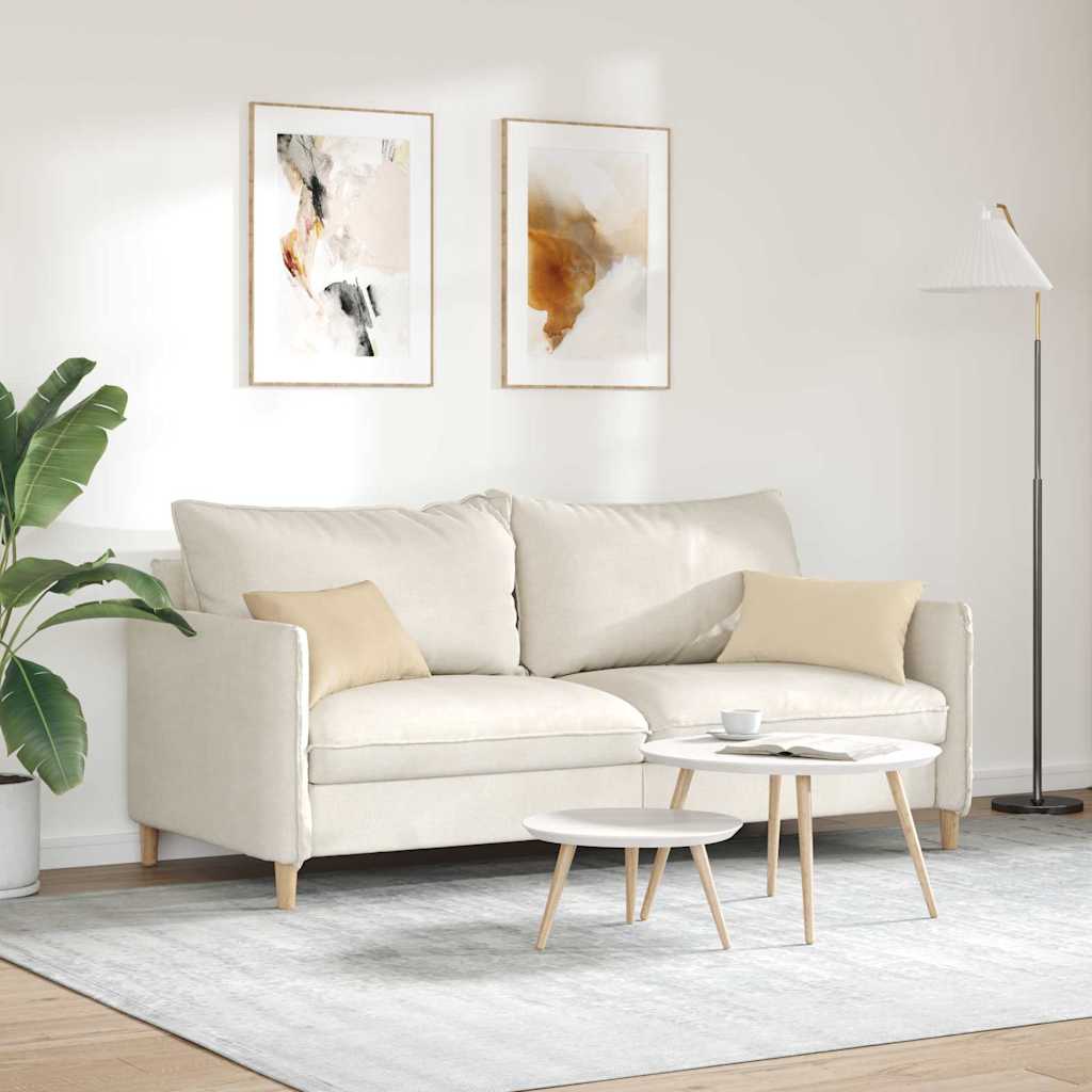 Sofakissen 2 Stück Creme 50 x 30 cm Stoff