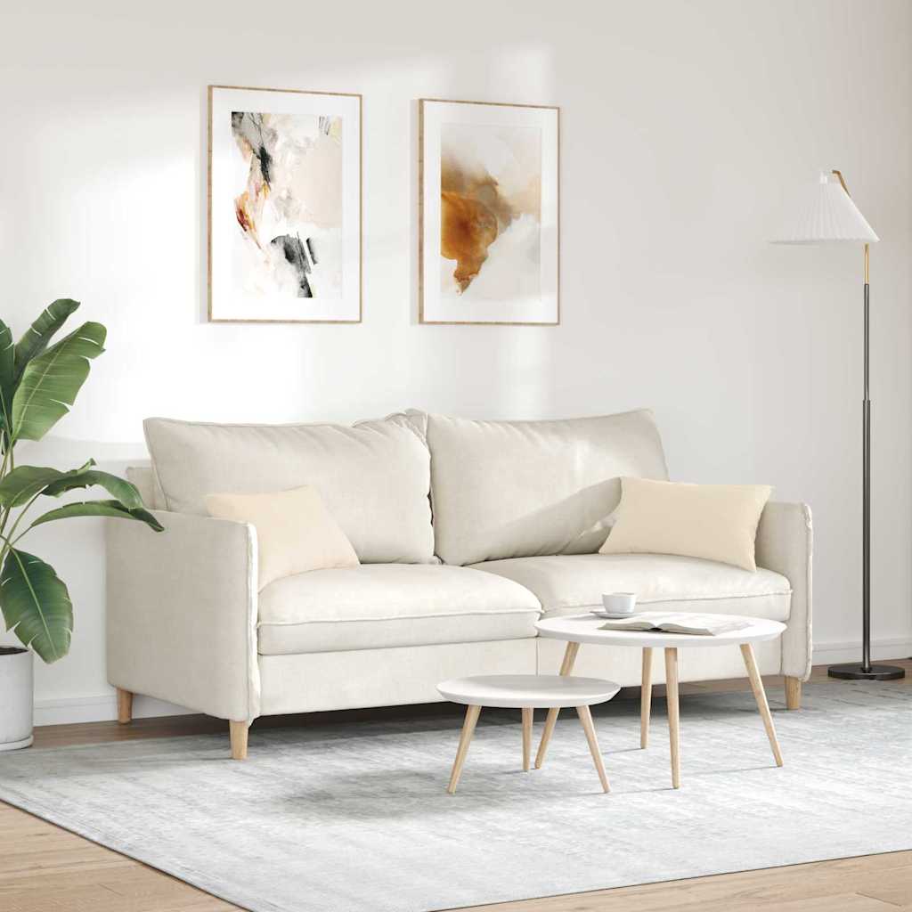 Sofa cushions 2 pieces beige 50 x 30 cm fabric