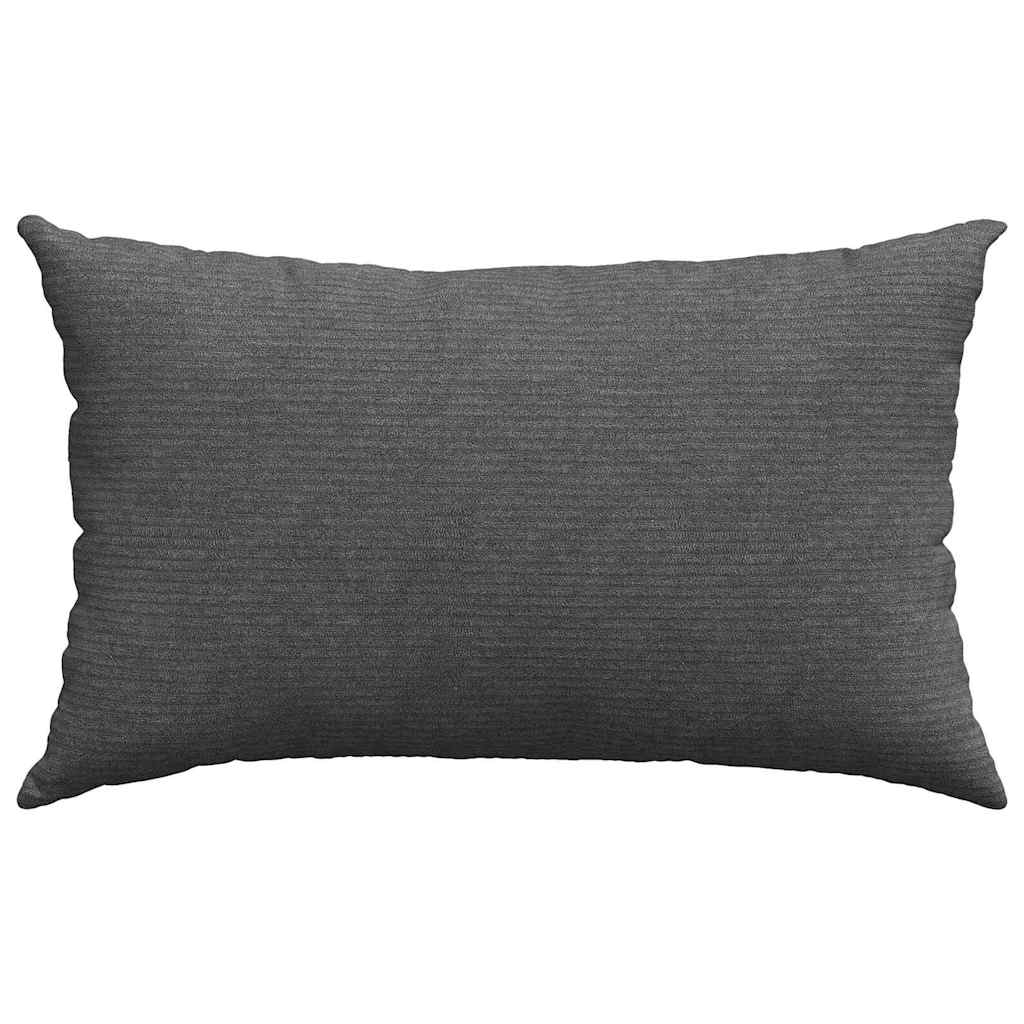 Coussins de canapé 2 pièces gris foncé 50 x 30 cm velours côtelé