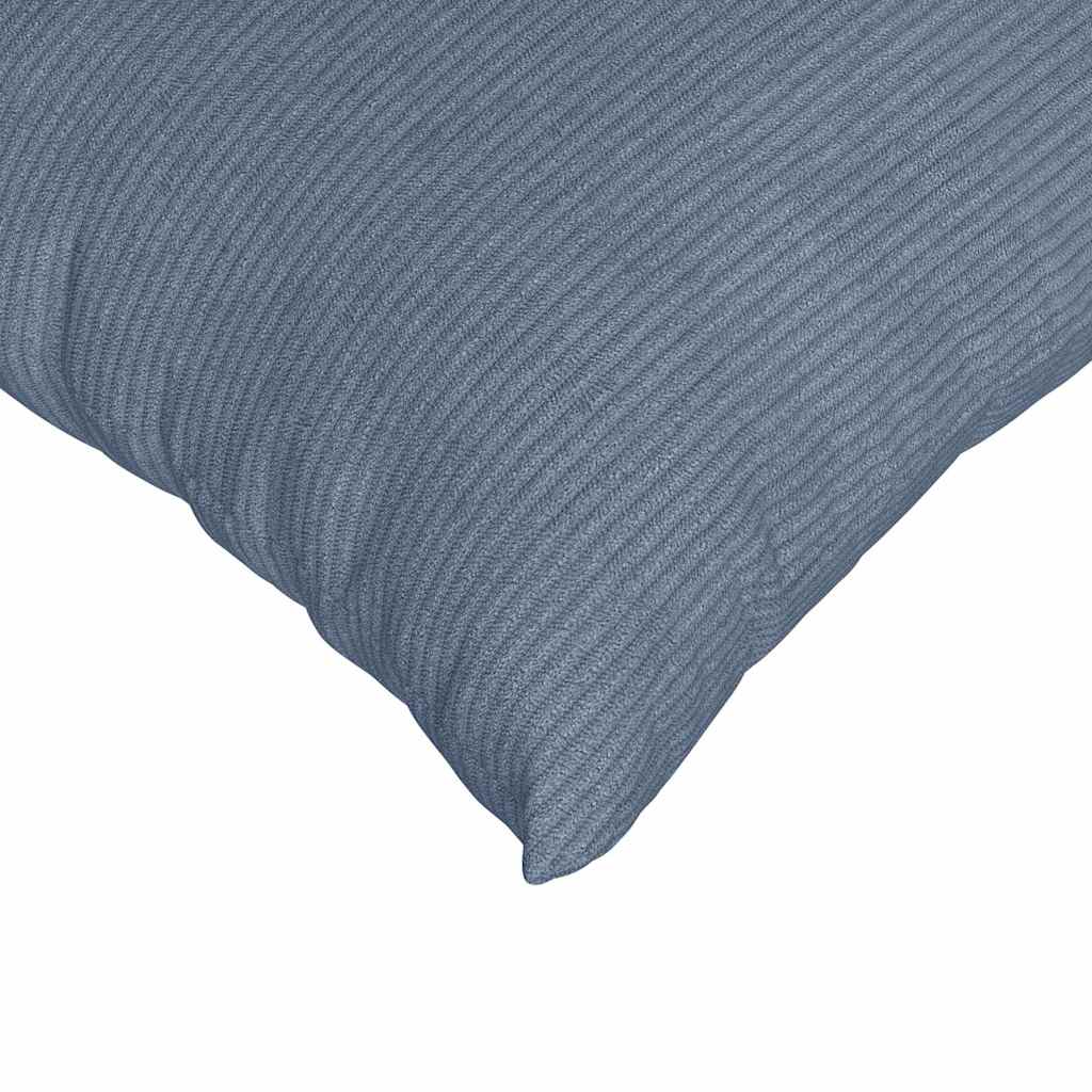 Coussins de canapé 2 pièces bleu 50 x 30 cm velours côtelé