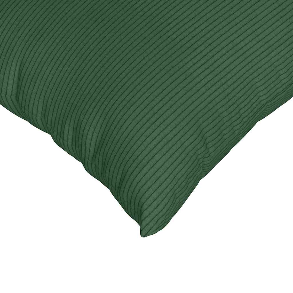 Coussins de canapé 2 pièces Vert foncé 50 x 30 cm Tissu côtelé