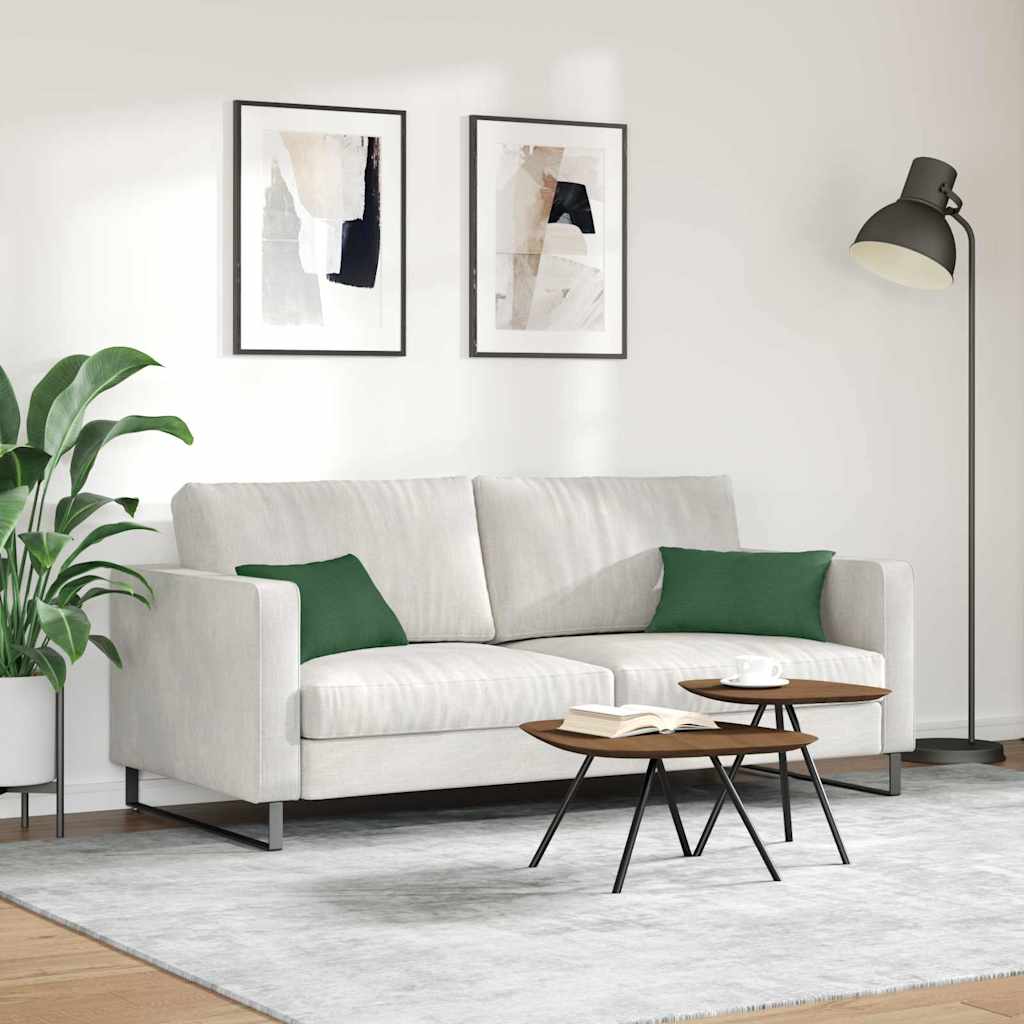 Coussins de canapé 2 pièces Vert foncé 50 x 30 cm Tissu côtelé