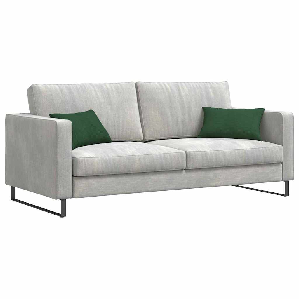 Coussins de canapé 2 pièces Vert foncé 50 x 30 cm Tissu côtelé