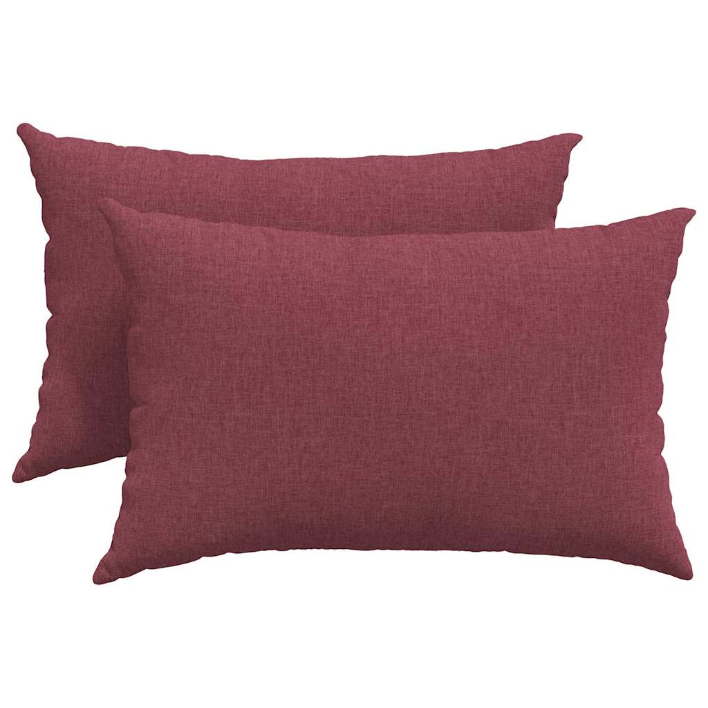 Coussins de canapé 2 pcs Rouge Vin 60 x 40 cm Tissu