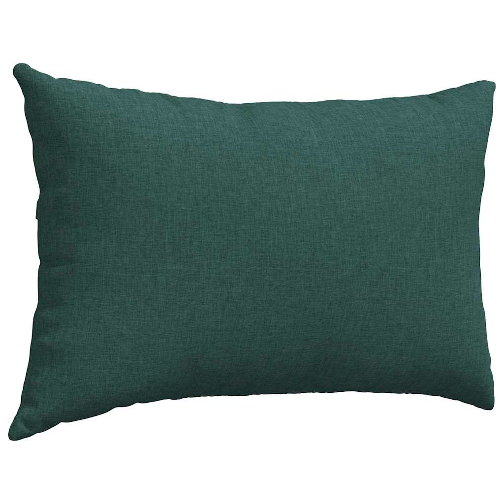 Coussins de canapé 2 pcs Vert foncé 60 x 40 cm Tissu