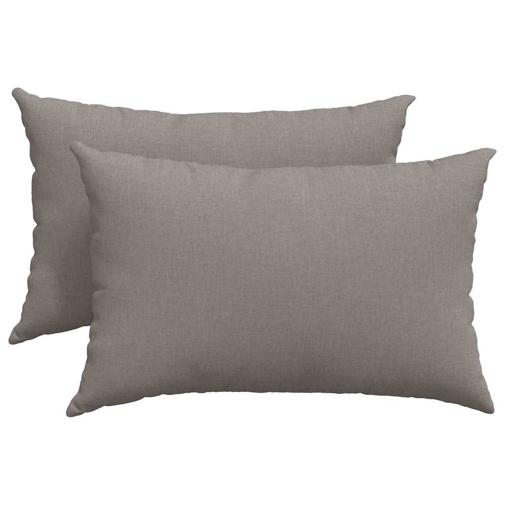 Coussins de canapé 2 pcs Taupe 60 x 40 cm Tissu