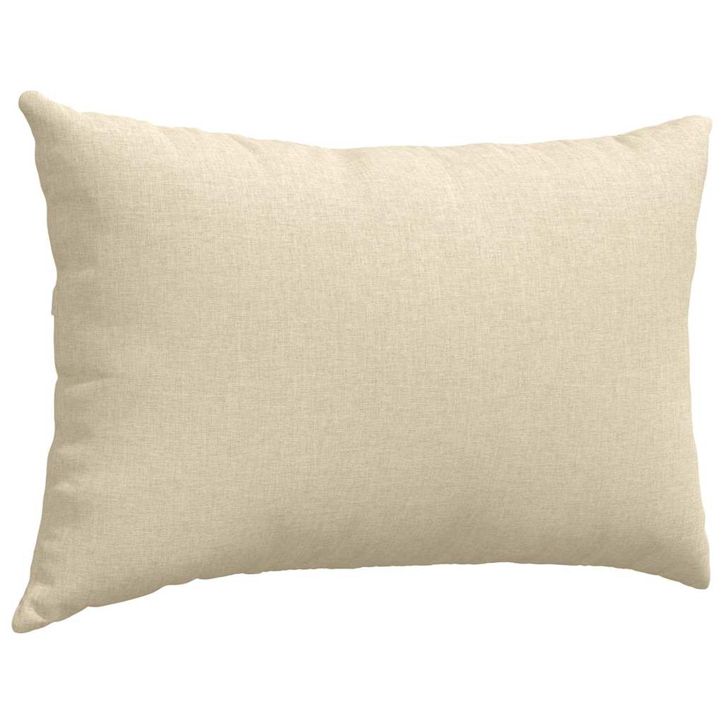 Sofa cushions 2 pcs Cream 60 x 40 cm Fabric