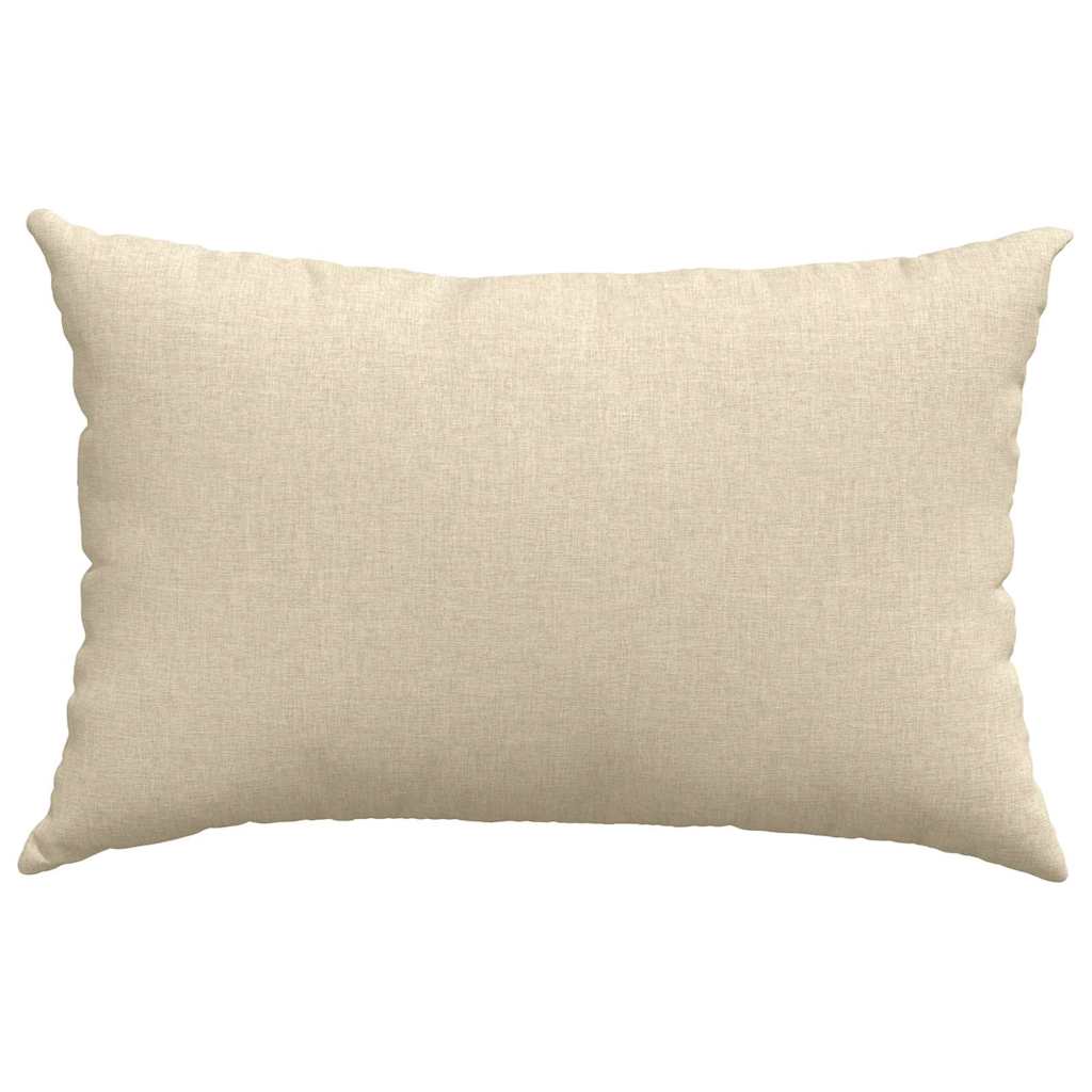 Sofa cushions 2 pcs Cream 60 x 40 cm Fabric