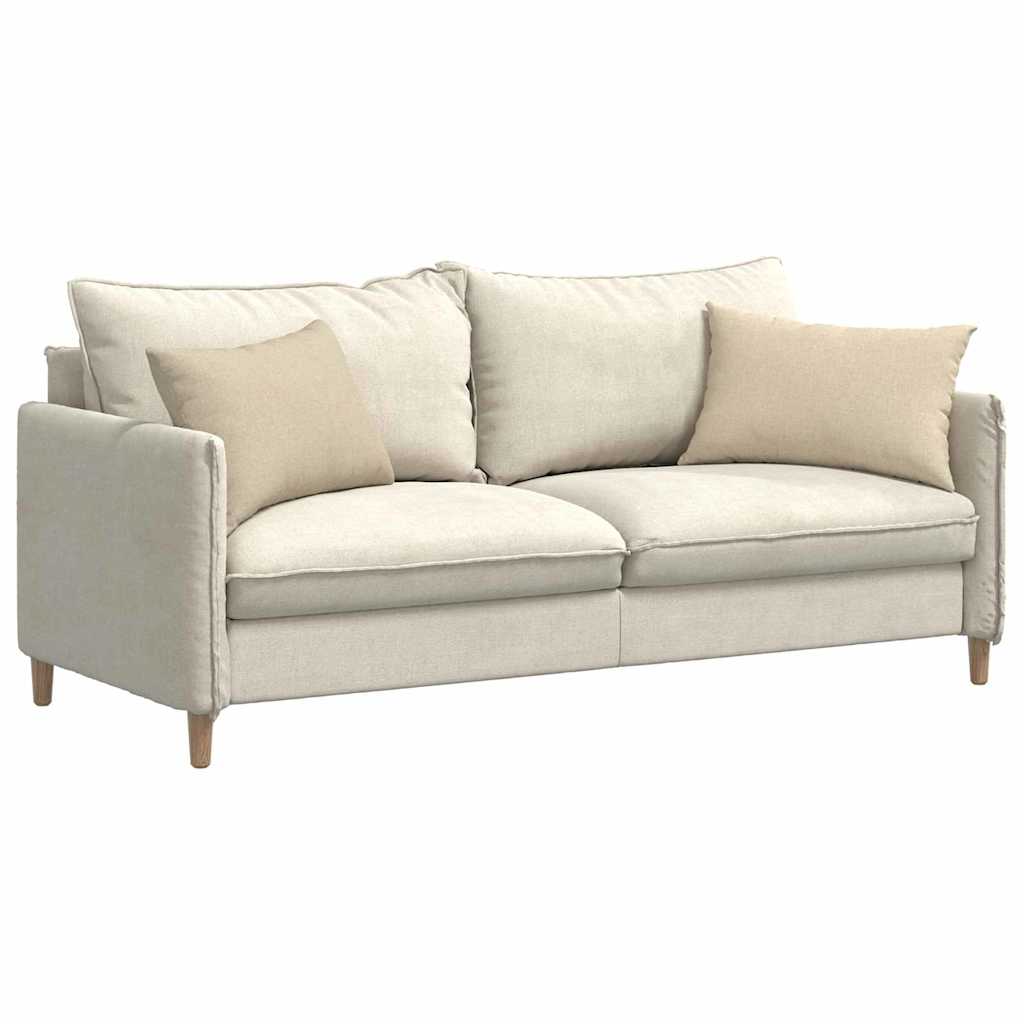 Sofa cushions 2 pcs Cream 60 x 40 cm Fabric