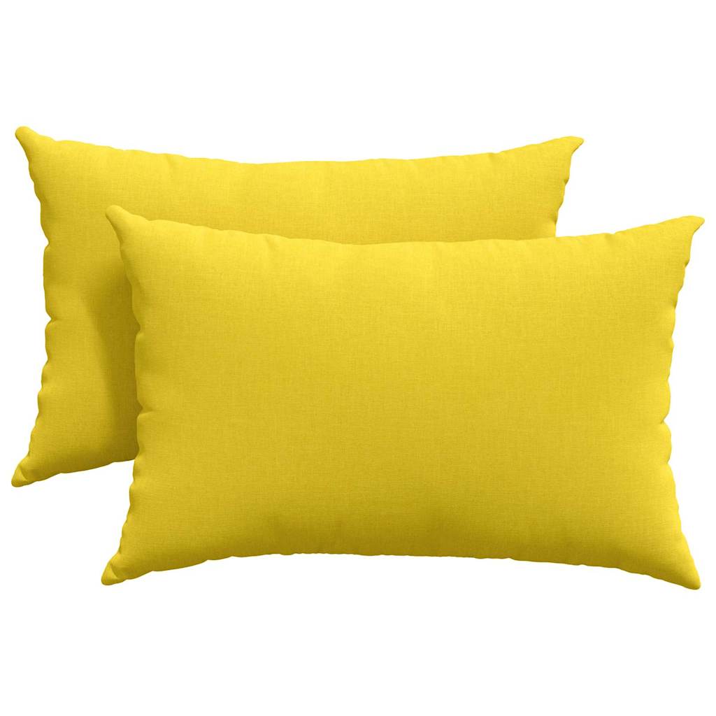 Sofa cushions 2 pcs Light Yellow 60 x 40 cm Fabric